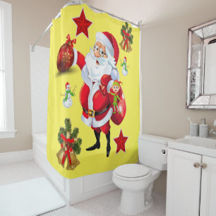 Christmas Shower Curtain, Santa