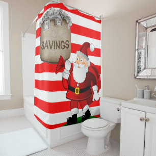 Christmas Shower Curtain, Santa