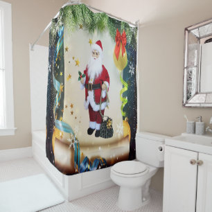 Christmas Shower Curtain, Santa