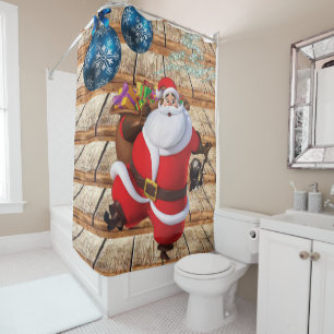Christmas Shower Curtain, Santa
