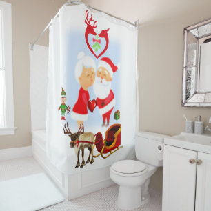 Christmas Shower Curtain, Santa