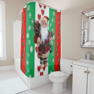 Christmas Shower Curtain, Santa