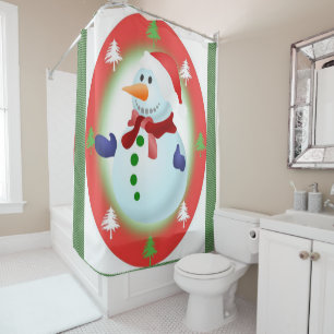 Christmas Shower Curtain, Snowman