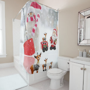 Christmas Shower Curtain, Snowman