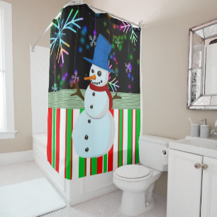 Christmas Shower Curtain, Snowman