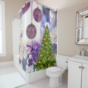 Christmas Shower Curtain, Snowman
