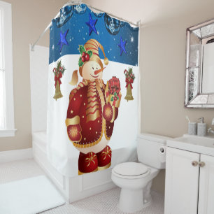 Christmas Shower Curtain, Snowman
