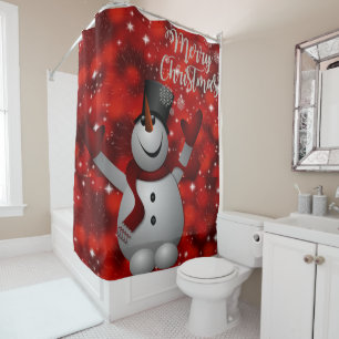 Christmas Shower Curtain, Snowman