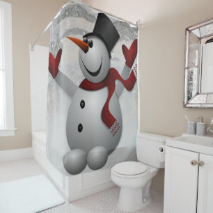 Christmas Shower Curtain, Snowman