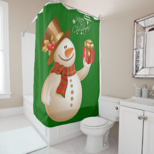 Christmas Shower Curtain, Snowman