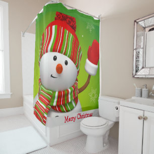 Christmas Shower Curtain/Snowman