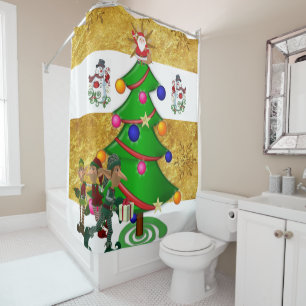 Christmas Shower Curtain, Snowman