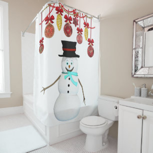 Christmas Shower Curtain, Snowman