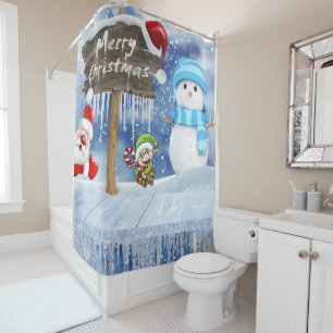 Christmas Shower Curtain, Snowman