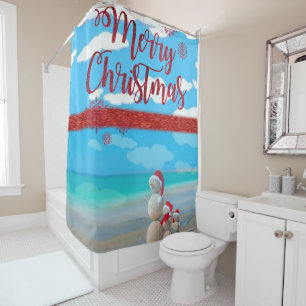 Christmas Shower Curtain, Snowman