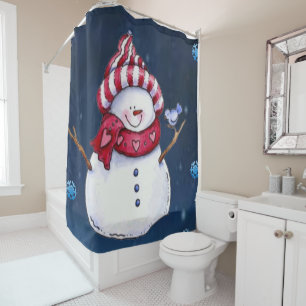 Christmas Shower Curtain, Snowman