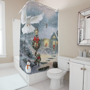 Christmas Shower Curtain, Snowman