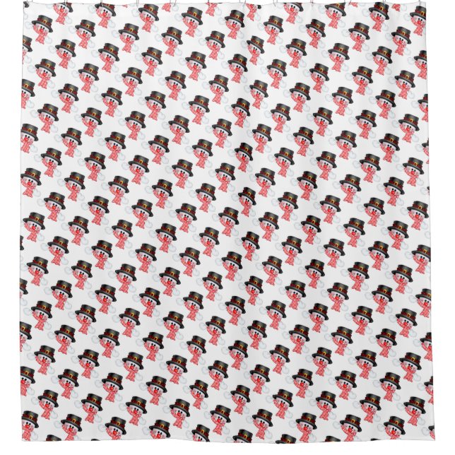 Christmas Shower Curtain/Snowmen (Front)