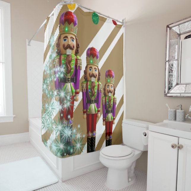 Christmas Shower Curtain, Soldier (In Situ)