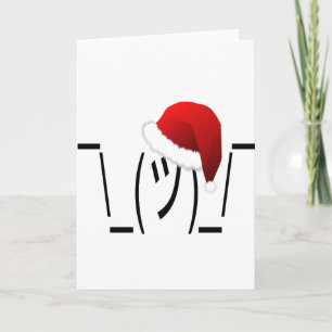 christmas shrug emoji holiday card