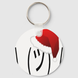 christmas shrug emoji keychain