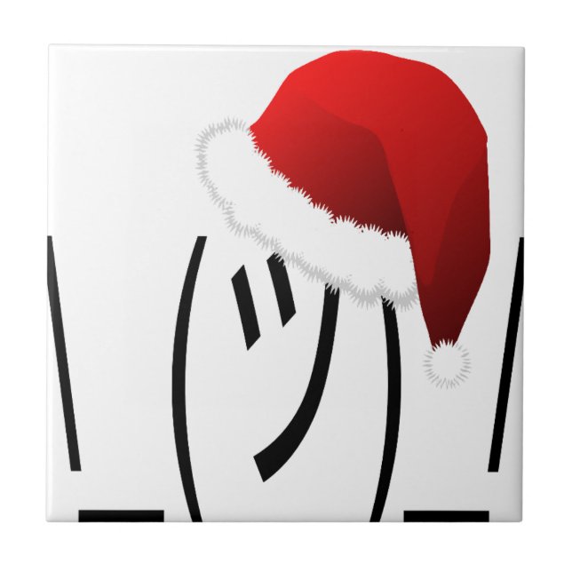 christmas shrug emoji tile (Front)