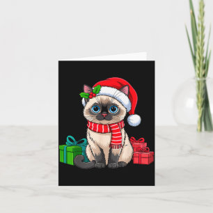 Christmas Siamese Cat Holiday Kitten Xmas Men Wome Card