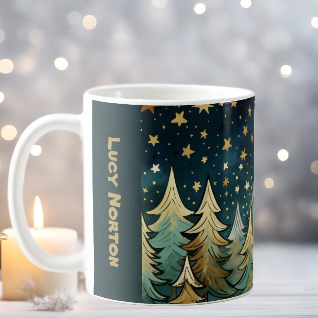 Christmas silent holy and starry night coffee mug (Creator Uploaded)