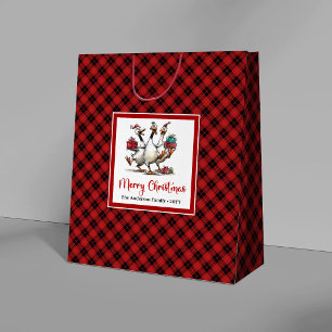 Christmas Silly Geese Playful Whimsy Gift Bags
