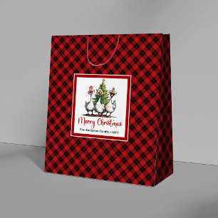 Christmas Silly Geese Quirky Playful Gift Bags