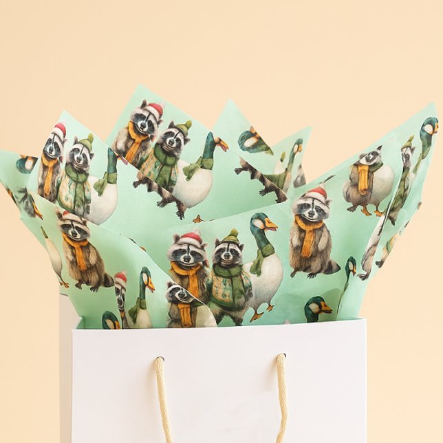Christmas Silly Goose Feral Raccoon  Tissue Paper (Creator Uploaded)