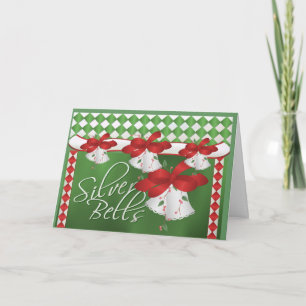 Christmas Silver Bells Holiday Card