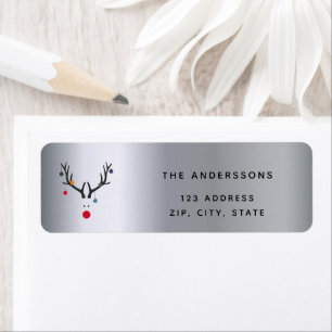 Christmas silver funny reindeer