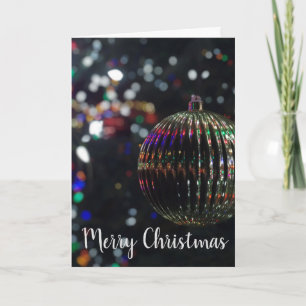 Christmas Silver Ornament Holiday Card