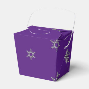 Christmas Silver Snowflake Favor Box