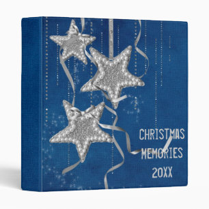 Christmas Silver Stars Album Binder