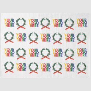 Christmas Simple Business Logo Vintage Wreath  Tissue Paper
