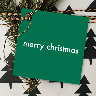 Christmas Simple   Green Modern Minimal Stylish Favour Tags