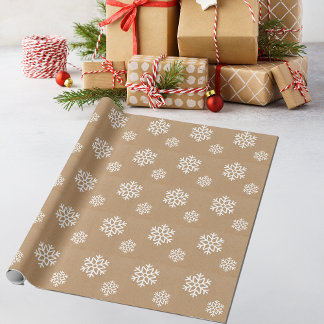 Christmas Simple Snowflakes Wrapping Paper