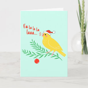 Christmas Singing Canary Card
