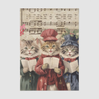 Christmas Singing Cats Tissue Paper