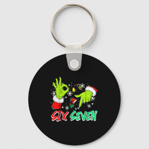 Christmas Six Seven 67 Funny Meme 6 7 Xmas Women M Keychain