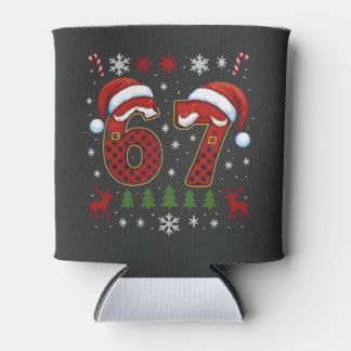 Christmas Six Seven 67 Santa Xmas Gen Alpha Can Cooler