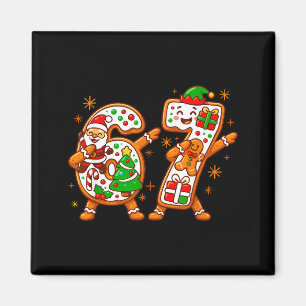 Christmas Six Seven Dabbing Cool Meme 67 Xmas Dab  Magnet