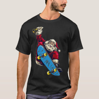 Christmas Skateboarding Santa 66 T-Shirt