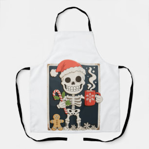 Christmas Skeleton Coffee Hot Chocolate Xmas Apron