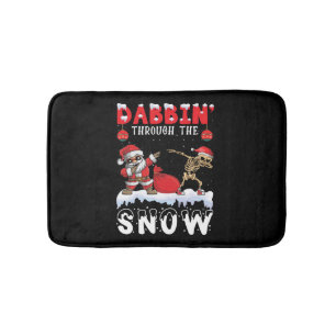 Christmas Skeleton Dab Bath Mat