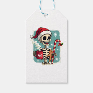 Christmas Skeleton Hot Chocolate Xmas Men Women Ki Gift Tags