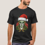 Christmas Skeleton Santa Hat Skull Xmas Women Girl T-Shirt<br><div class="desc">Christmas Skeleton Santa Hat Skull Xmas Women Girls</div>