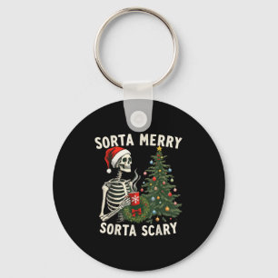 Christmas Skeleton Sorta Merry Sorta Y Xmas Men Wo Keychain